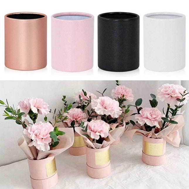Chic Floral Presentation Set: Mini Round Rose Box Collection for Celebrations