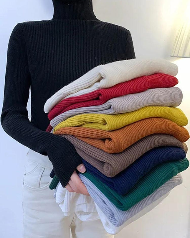 Chic Knitted Turtleneck Sweater: Perfect for Cozy Autumn Days