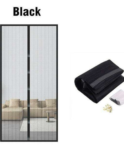 Insect-Proof Magnetic Mesh Screen Door with Automatic Soft Close Mechanism