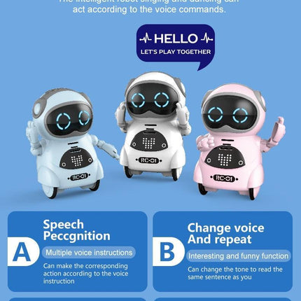 Charming Multilingual Mini Robot Buddy with Interactive Features