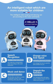 Charming Multilingual Mini Robot Buddy with Interactive Features