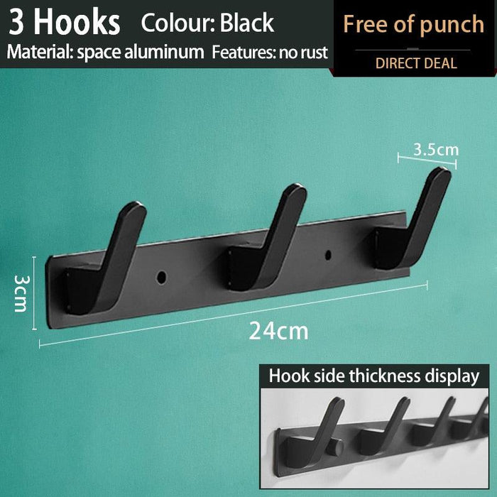 Space-Saving Aluminum Hook Organizer: Efficient and Stylish Storage for Any Room