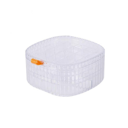 Elegant Waterproof Jewelry Organizer Box with Stackable Transparent Compartments