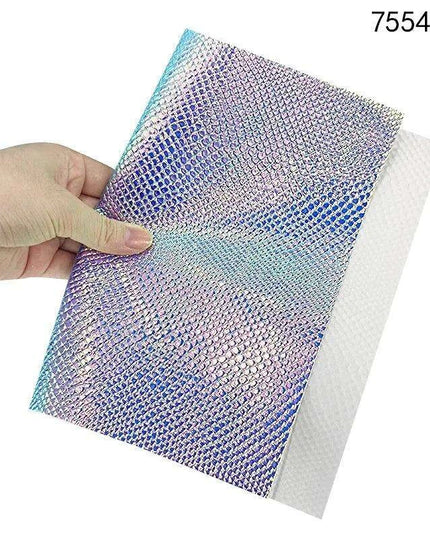 Iridescent Python Scale Holographic PU Fabric - Unleash Your Creative Potential