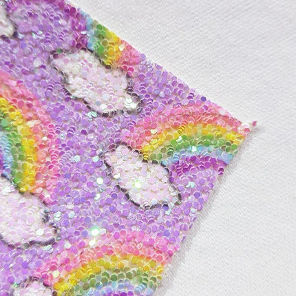 Vibrant Rainbow Faux Leather Sheets: Colorful Crafting Material for Creative Projects