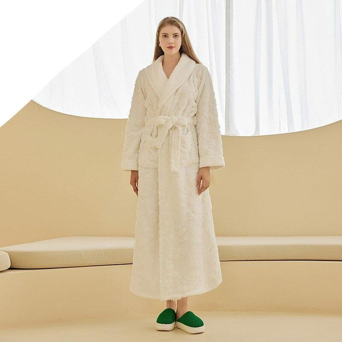 Winter Soft Warm Fluffy Unisex Robe - Cozy Loungewear for Men and Women