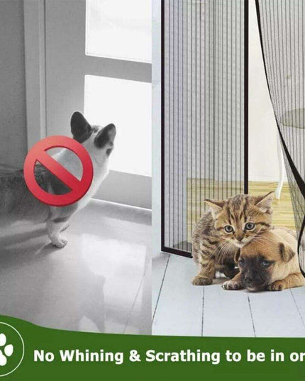Insect-Proof Magnetic Mesh Screen Door with Automatic Soft Close Mechanism