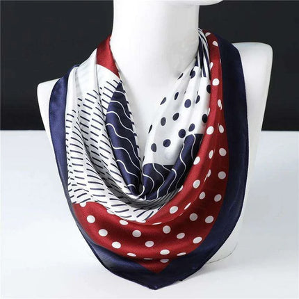 Elegant 70x70CM Printed Polyester Scarf for Timeless Style