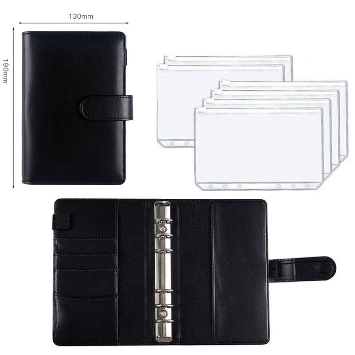 Sophisticated A6 Financial Planner with Zippered Compartments for Stylish Budget Management 📔🔖