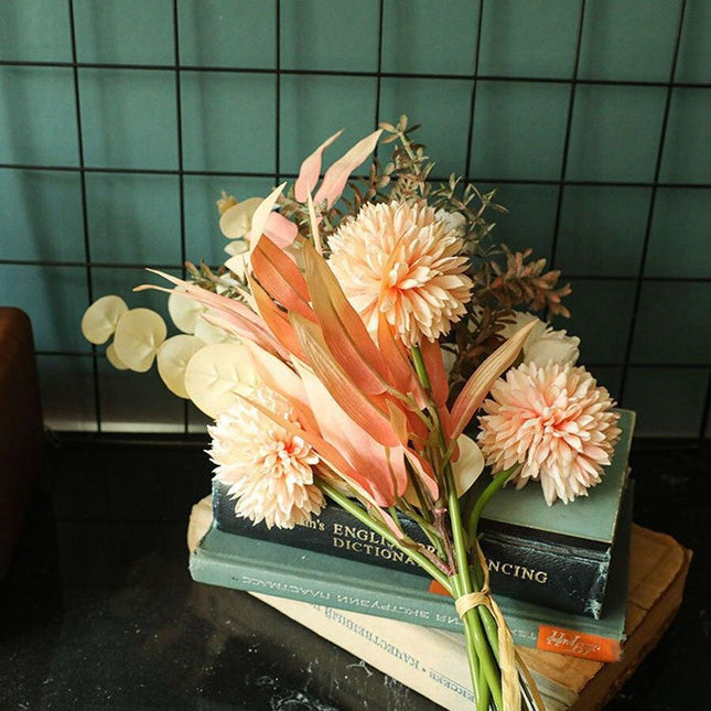 Champagne Dandelion Elegance - Artificial Floral Arrangement