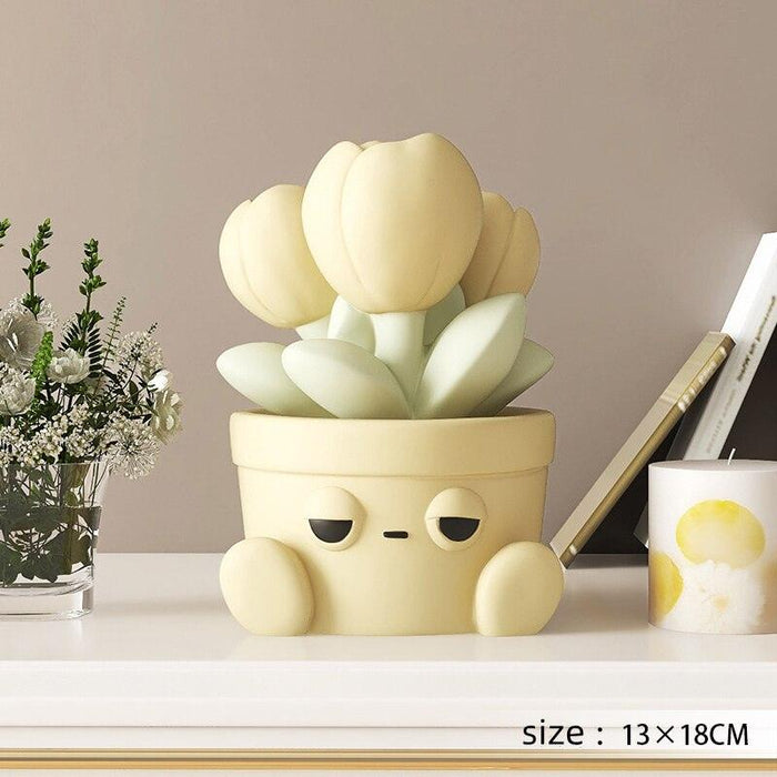 Cute Tulips Flower Desktop Decorations for Home Decor
