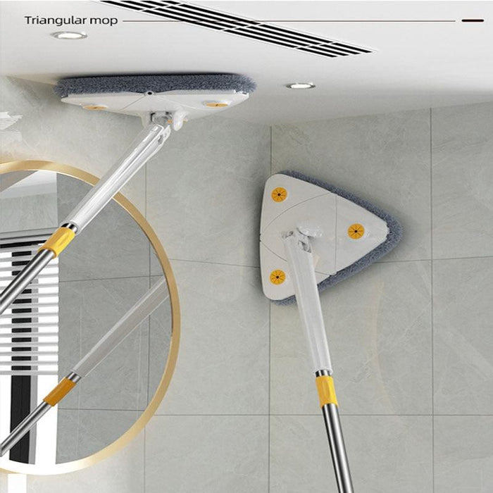 360 Degree Telescopic Triangle Mop for Effortless Cleaning of Tiles, Walls, and Ceilings