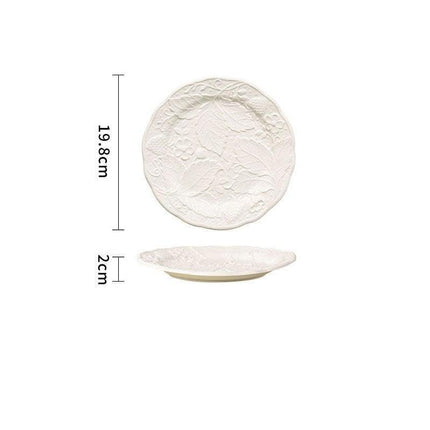 Artisan Crafted Grape Vine Ceramic Dinner Plate for Elegant Dining