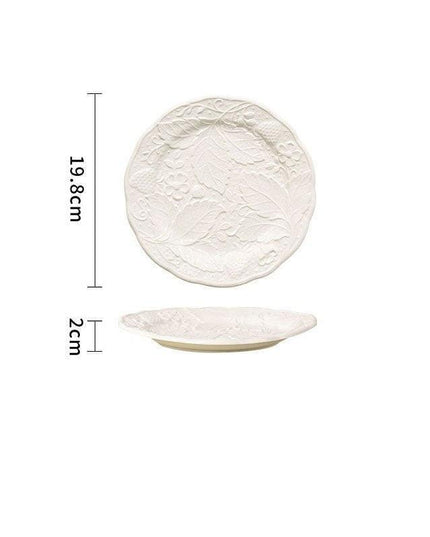 Artisan Crafted Grape Vine Ceramic Dinner Plate for Elegant Dining