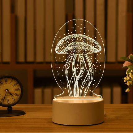 Enchanting 3D Illusion LED Night Light - Illuminate Your Space with Wonder