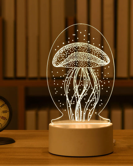 Enchanting 3D Illusion LED Night Light - Illuminate Your Space with Wonder