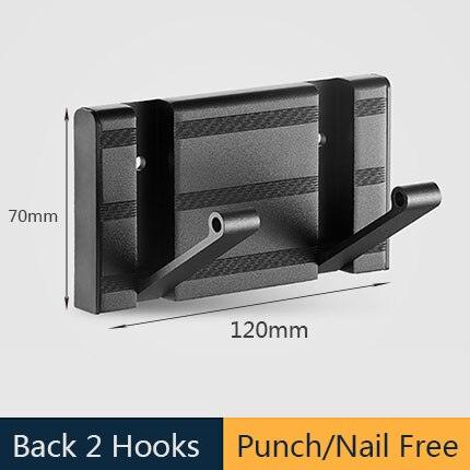 Modern Electroplated Aluminum Wall Hook Set - Elegant Storage Solution