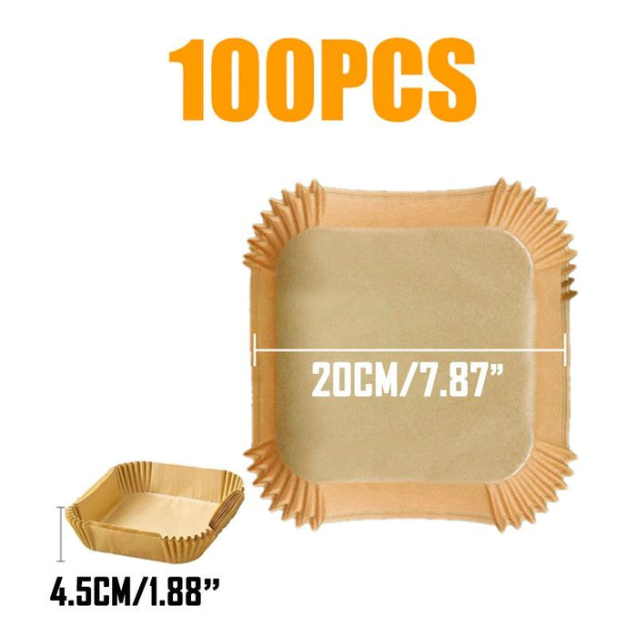 Round Non-Stick Parchment Paper Liners for Effortless Air Fryer Cooking