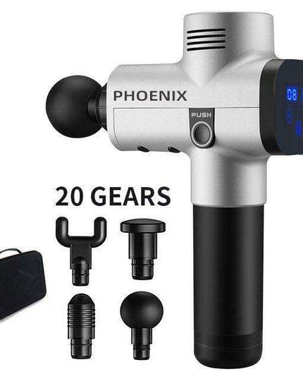 Phoenix A2 Deep Tissue Percussion Massager Set with Custom Speed Settings and Attachments