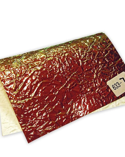 Radiant Crumpled Holographic PU Faux Leather for Creative Creations