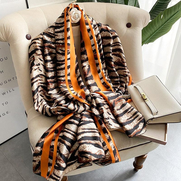 Elegant Summer Botanica Silk Scarf: Effortless Chic for Your Wardrobe
