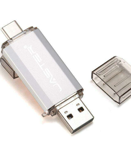 Premium 2-in-1 Type-C USB Flash Drive - Golden Metal Design with High-Speed Data Transfer and Enhanced Security