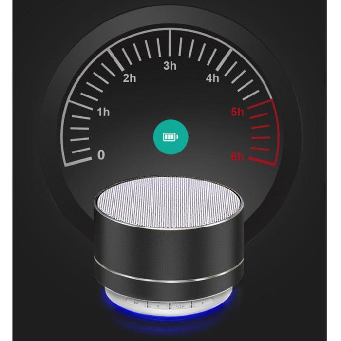 Compact Steel Gun Mini Bluetooth Speaker - Powerful Portable Subwoofer with Wireless Audio and Hands-Free Calling