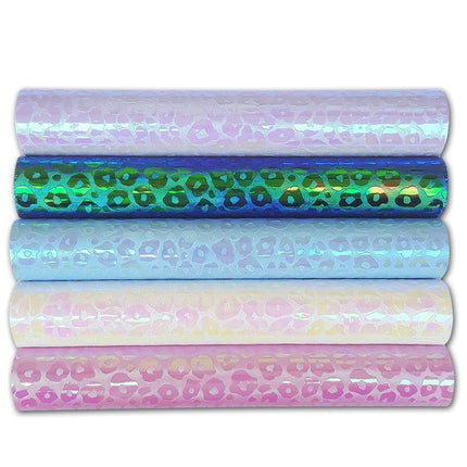 Leopard Print PU Leather Craft Roll - Essential Material for Creative Endeavors