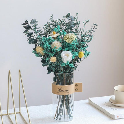 Elegant Eucalyptus and Daisy Dried Floral Display