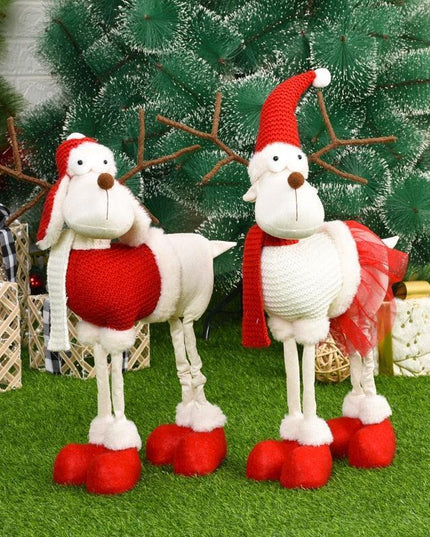 Enchanting Christmas Figurine Collection: Santa, Snowman, and Elk for Festive Home Decor