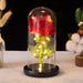 Luxurious Simulated Rose Glass Dome - Elegant Home Accent for Sophisticated Taste