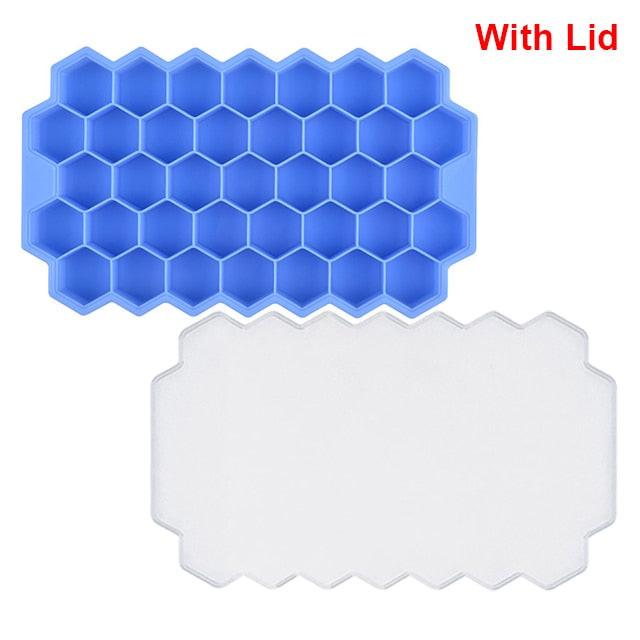 Vibrant Honeycomb Silicone Ice Cube Mold - Ideal for Cocktails and Frozen Delights