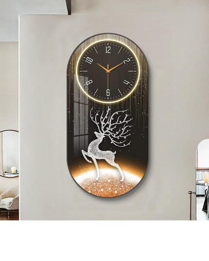 Chic Botanical Elegance - Sophisticated Wall Clock for Home and Dining Spaces