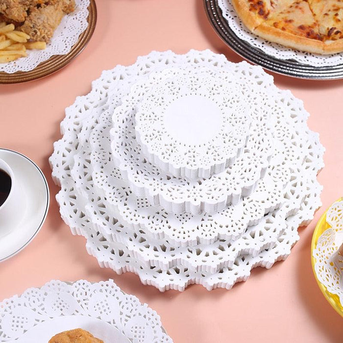 Chic White Lace Paper Doilies Collection - Premium Decorative Essentials for Celebrations