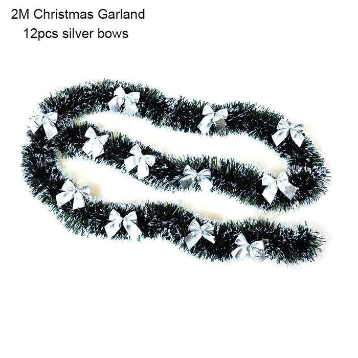 Festive Sparkle Christmas Garland - Premium PVC Holiday Decor
