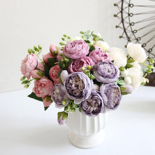 Effortless Elegance: Artificial Silk Mini Rose Bouquet for Timeless Sophistication