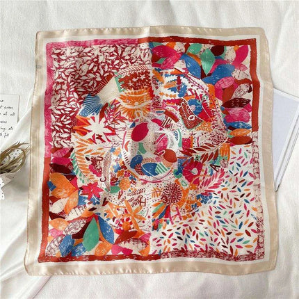 Elegant 70x70CM Printed Polyester Scarf for Timeless Style