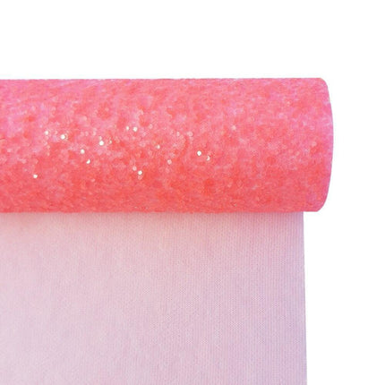 Shimmering Pink Faux Leather Crafting Roll for Creative DIY Projects