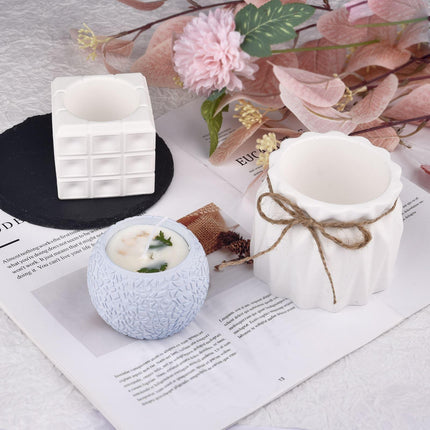 Silicone Mold Kit for Creative Candle Jars and Flower Planters