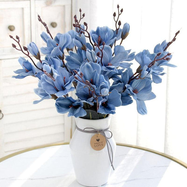 Silk Magnolia Blossom Arrangement - Exquisite Floral Touch for Home and Celebrations