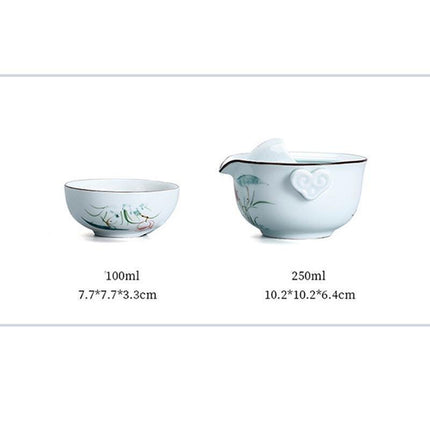 Sky Blue Elegance: Traditional Chinese Kung Fu Tea Set Collection - Très Elite