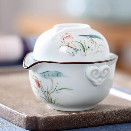 Sky Blue Elegance: Traditional Chinese Kung Fu Tea Set Collection - Très Elite