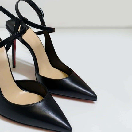 Sleek Black Lace-Up Stiletto Heels for Trendsetting Women - Très Elite