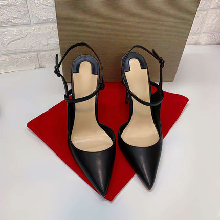 Sleek Black Lace-Up Stiletto Heels for Trendsetting Women - Très Elite