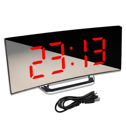 Sleek Modern LED Alarm Clock with Temperature Display and Custom Snooze Options - Très Elite