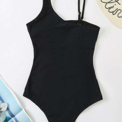 Sleek One-Shoulder Mesh Detail Swimsuit for Women - Très Elite