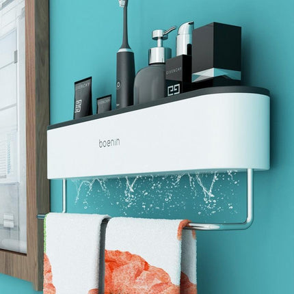 Sleek Space-Saving Wall Storage Rack for Bathroom Essentials - Très Elite