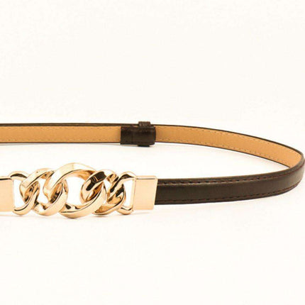 Sleek Versatile Faux Leather Belt: Effortless Elegance for Any Outfit