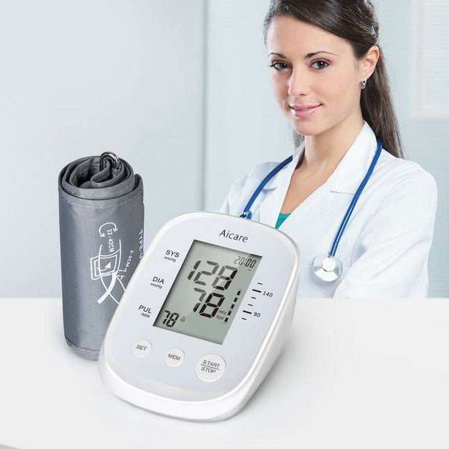 Smart Digital Blood Pressure Monitor with Multilingual Support and Memory Function