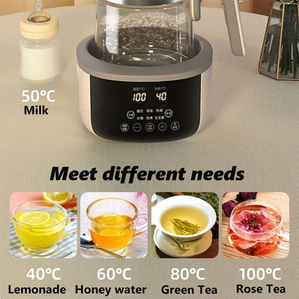 Smart Touch Glass Electric Kettle - 1.4L Rapid Boiling Multi-Function Cooking Pot - Très Elite